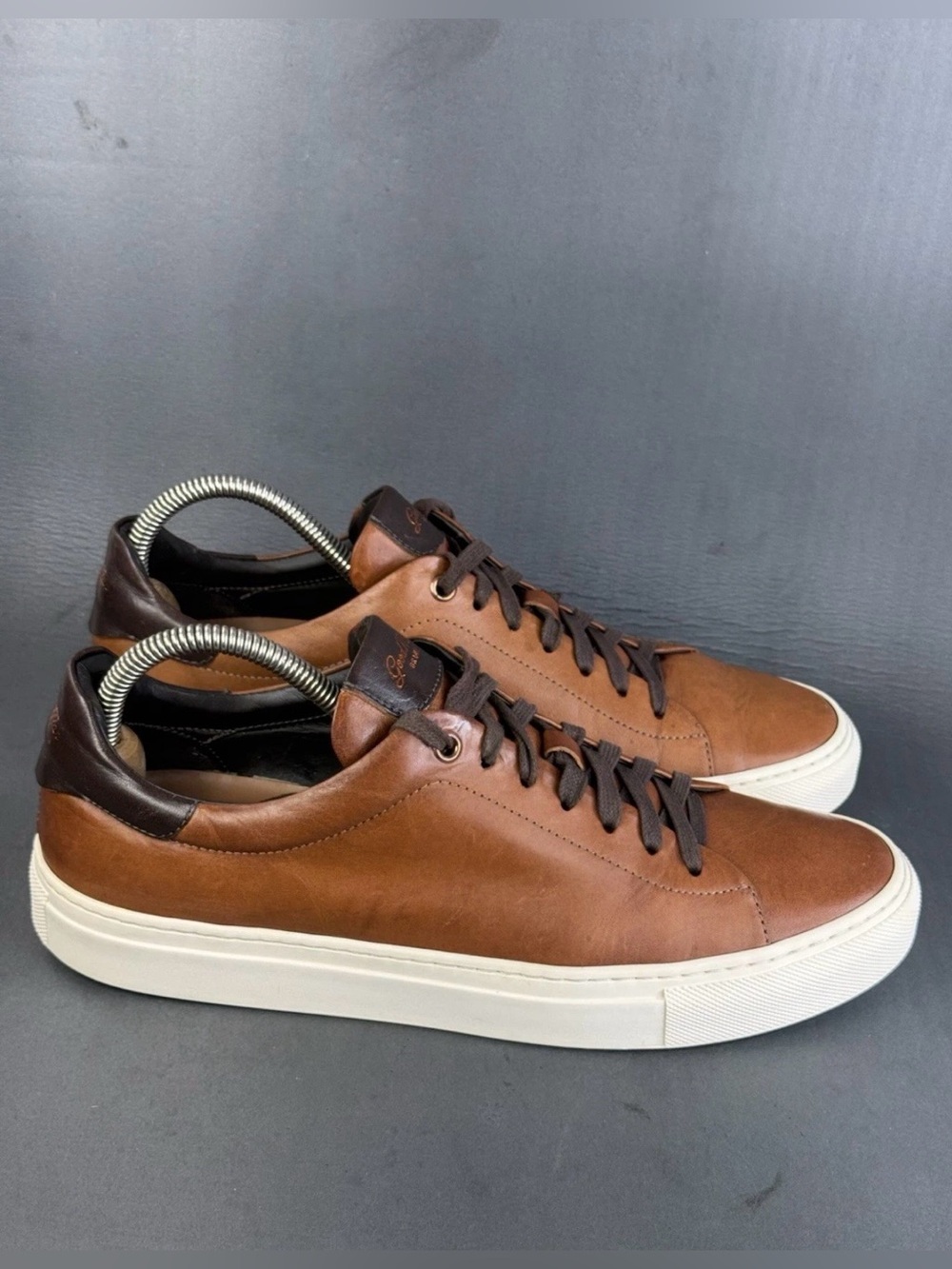 The Good Man Brand Legend Lo Top leather Sneaker Dark Vachetta men’s size 9.5